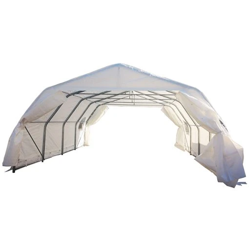 Project Source Canopy Car Shelter - Steel Frame - Waterproof - Polyethylene Fabric Cover -Project Source Shop 05535040 L