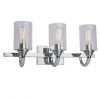 Wall Fixture - 3 Lights - Clear Glass - Chrome -Project Source Shop 08385044 L