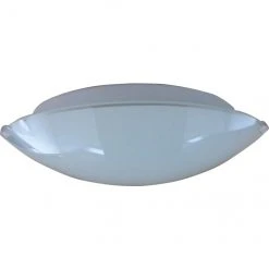 Project Source 1-Light Flush Mount Ceiling Light - 10-in x 2.95-in - Opal Glass