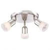 Project Source 3-Light Ceiling Light - Metal and Alabaster Glass - Satin Nickel -Project Source Shop 08385092 L