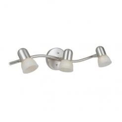 Project Source 3-Light Track Fixture with Alabaster Glass Shades - Satin Nickel