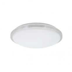 Project Source Round Flush Mount Ceiling Fixtures - LED - 12-in - Metal/Acrylic - Brushed Nickel - Pack of 2
