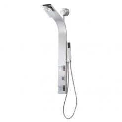 Project Source Shower Column - Brushed Nickel - 4-in x 38.6-in - Stainless Steel and Brushed Brass