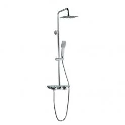 Project Source Shower Column - Adjustable Height - Square Head - Chrome