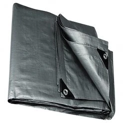 Project Source - Tarpaulin - Polyethylene - 15 ft x 20 ft - Grey