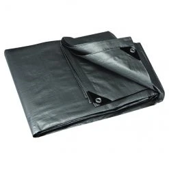 Project Source - Tarpaulin - Polyethylenegrey - 10 ft x 15 ft - Grey