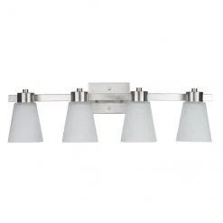 Project Source Vanity Light - 4 Lights - 60 W - Brushed Nickel