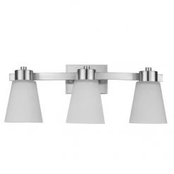 Project Source Vanity Light - 3 Lights - 60 W - Brushed Nickel