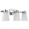 Project Source Vanity Light - 3 Lights - 60 W - Brushed Nickel -Project Source Shop 30739575c L