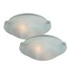 Project Source Ceiling Fixtures - 60-W - 12-in - Satin Nickel - Set of 2 -Project Source Shop 4385001 L