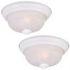 Project Source Round Traditional Ceiling Fixtures - 60-W - 11.3-in - White - Set of 2 -Project Source Shop 43855030 L