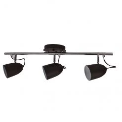 Track Light - 3 Lights - 25" - Steel - Chrome/Matte Black