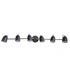 Track Light - 6 Lights - 45" - Steel - Chrome/Matte Black