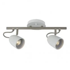 Track Light - 2 Lights - 16" - Steel - Chrome/Matte White