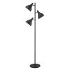 Project Source 3-Light Floor Lamp - Steel - 18-in x 65-in - Black -Project Source Shop 45055033 L