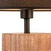 Project Source Table Lamp with Fabric and Wood - 24-in x 15-in - Black and Brown -Project Source Shop 45095001c L