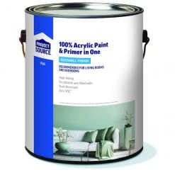 Project Source Plus 2-in-1 Acrylic Paint and Primer - Neutral Base - Eggshell Finish - 3.78-L