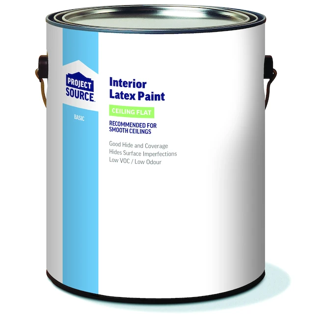 Project Source Basic Interior Latex Paint/Primer for Ceilings - Flat White - 3.78-L 3 Project Source Basic Interior Latex Paint/Primer for Ceilings - Flat White - 3.78-L