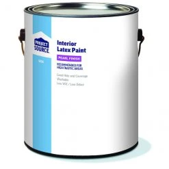 Project Source Basic Interior Latex Paint - White - Pearl Finish - 3.78-L