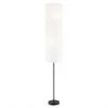 Project Source Floor Lamp with Rice Paper Shade - 69.75-in - Matte Black -Project Source Shop 63745002 L