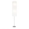 Project Source Floor Lamp with Rice Paper Shade - 69.75-in - Brushed Nickel and White -Project Source Shop 63745009 L
