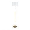 Project Source Floor Lamp with Marble Accent - 62-in - Metal - Antique Brass -Project Source Shop 63745010 L
