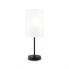 Project Source Table Lamp - 18-in - Rice Paper and Plastic - Matte Black and White -Project Source Shop 63745015 L