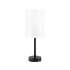 Project Source Table Lamp - 18-in - Rice Paper and Plastic - Matte Black and White -Project Source Shop 63745015b L