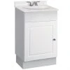 Project Source Bathroom Vanity - 19-in - 1-Door - White -Project Source Shop 70235097 L