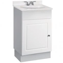 Project Source Bathroom Vanity - 19-in - 1-Door - White