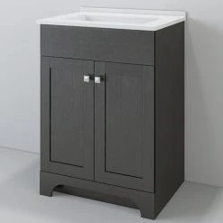 Project Source Dunaway Bathroom Vanity - 24-in - 2-Door - Espresso