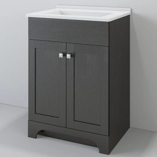 Project Source Dunaway Bathroom Vanity - 24-in - 2-Door - Espresso -Project Source Shop 73695163 L
