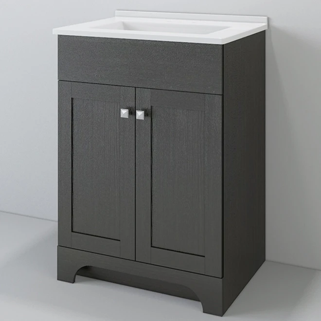 Project Source Dunaway Bathroom Vanity - 24-in - 2-Door - Espresso 3 Project Source Dunaway Bathroom Vanity - 24-in - 2-Door - Espresso