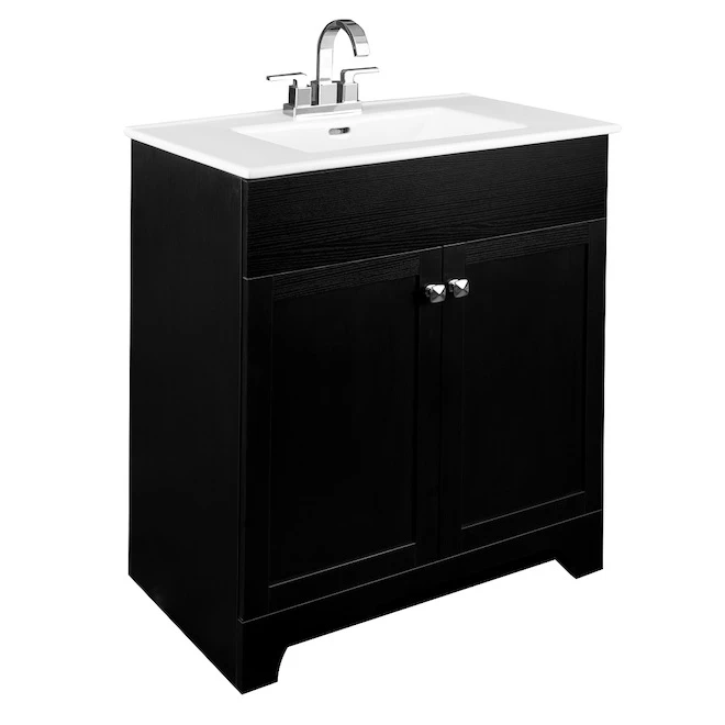 Project Source Dunaway Bathroom Vanity - 30-in - 2-Door - Espresso 3 Project Source Dunaway Bathroom Vanity - 30-in - 2-Door - Espresso - Image 2