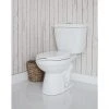 Project Source 2-Piece Toilet - Dual Flush - 4-L/6-L - White -Project Source Shop 78195089b L