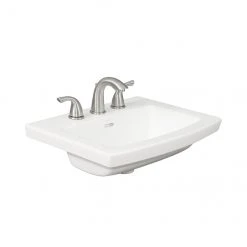 Project Source Cavallie Square Drop-in Sink - Porcelain