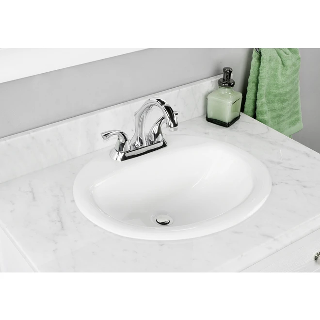 Project Source Oval Drop-in Lavatory - Vitreous China 6 Project Source Oval Drop-in Lavatory - Vitreous China - Image 4