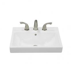 Project Source Lanvin Rectangular Drop-in Sink - Porcelain