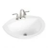 Project Source Ladelle Semi-Oval Drop-in Lavatory - Vitreous China -Project Source Shop 78195101b L