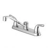 Project Source Kitchen Faucet - 2-Handle - Zinc/Plastic - 8-in - Chrome Finish -Project Source Shop 80375084 L