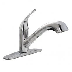 Project Source Dover Kitchen Faucet - Brass Zinc - Chrome