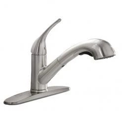 Project Source Pull-Out Kitchen Faucet - 1-Handle - Brushed Nickel