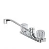 Project Source Kitchen Faucet - 2-Handle - Brass/Acrylic - 8-in - Chrome Finish -Project Source Shop 80375154 L