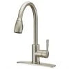 Project Source Kitchen Faucet with Pull-Down Spout - 1 Handle - Brushed Nickel -Project Source Shop 80375156 L