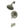 Project Source Tub and Shower Faucet - 1 Handle - 6.8-L/min - Brushed Nickel -Project Source Shop 80375169 L