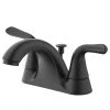 Project Source Matte Black 2-handle 4-in Centerset WaterSense Bathroom Sink Faucet with Drain -Project Source Shop 80375187 L